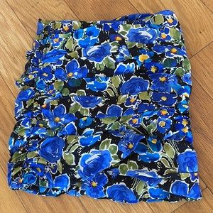 Blue floral skirt